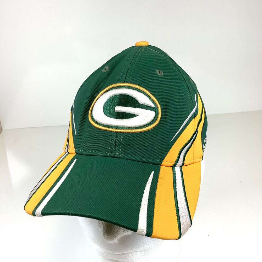 Reebok Green Bay Packers Hat Adult Multicolor Striped OSFA Cap NFL Sideline